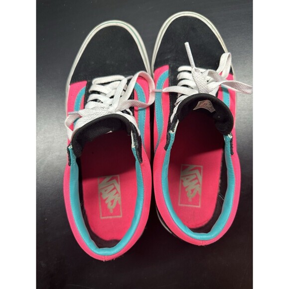 Vans Skateboarding Shoes -US  M 8.0 W Size 9.5 -Off the Wall Pink Blue Black - Picture 4 of 5